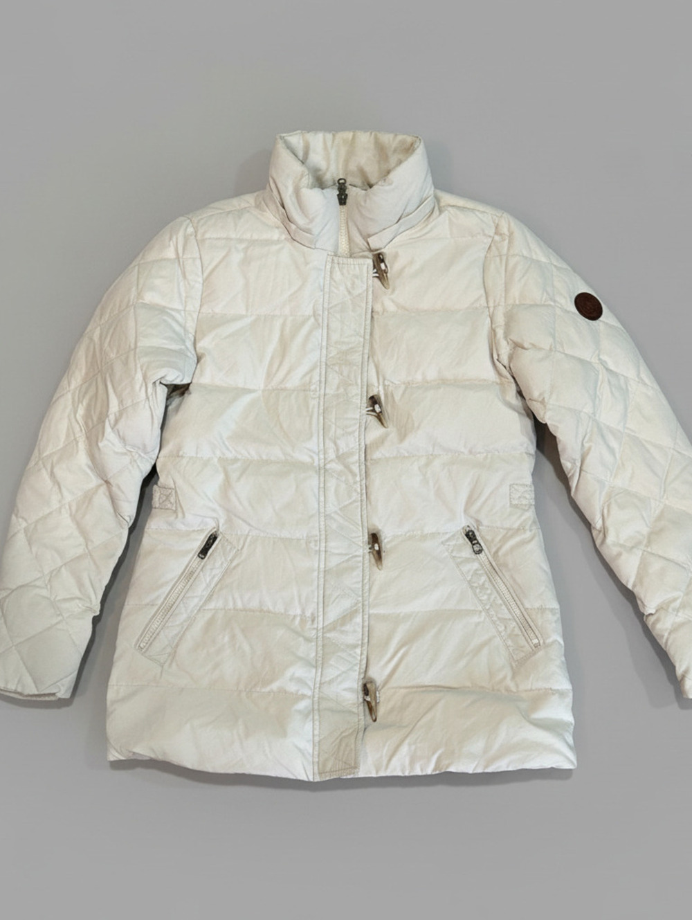 Lauren Ralph Lauren Down Puffer Jacket Women Small Belted Coat Quilted Classic